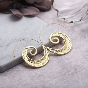 Ethnic Bohemian Spiral Swirl Earrings